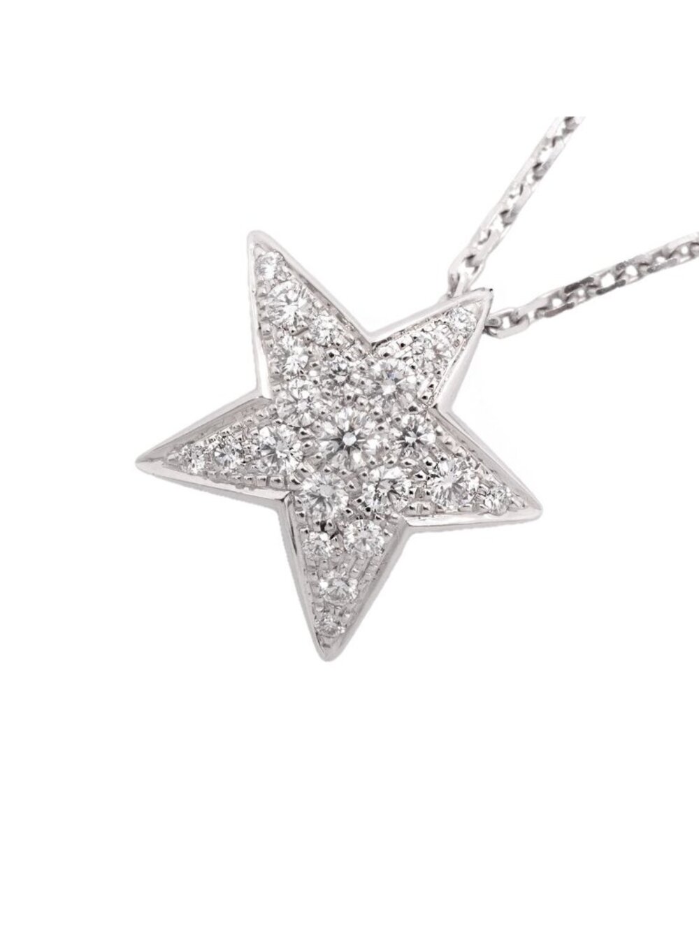 Chanel Necklace Comet Star Large 18K White Gold Diamond